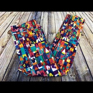LuLaRoe Tall & Curvy Multicolored Disney Leggings